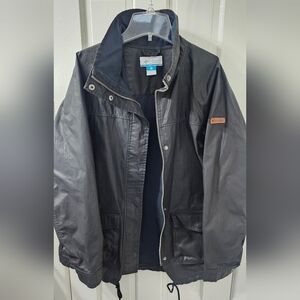Columbia Black Waxed Canvas Women's Jacket (L)